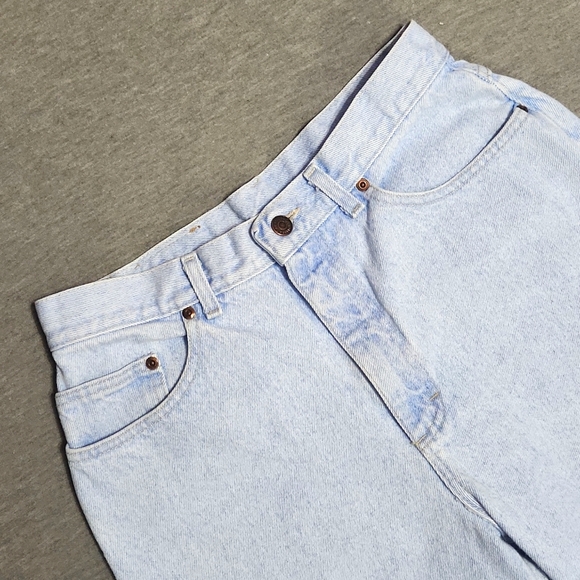 RARE!! Vintage Lee Riders Light Wash Baggy Relaxed Tapered Leg Western Mom Jeans - Picture 4 of 12